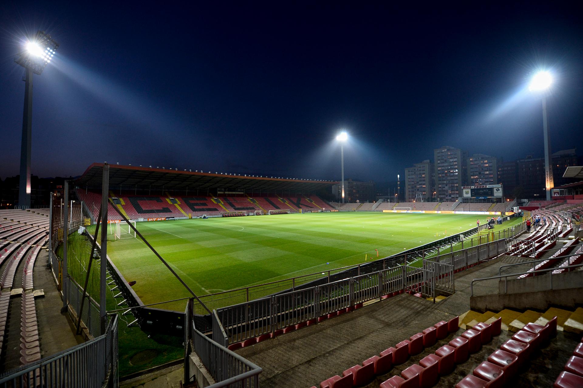 20141012 - SARAJEVO, BOSNIA AND HERZEGOVINA: Illustration picture taken during a training session of Belgian national soccer team Red Devils in the Bilino Polje stadium in Sarajevo, Bosnia and Herzegovina, Sunday 12 October 2014. Belgium will play its second game of the Euro 2016 qualification against Bosnia and Herzegovina tomorrow. BELGA PHOTO DIRK WAEM