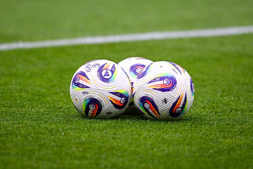 Illustration picture of the official match ball prior to the women's UEFA Euro 2025 match between Spain and Belgium at Stockhorn Arena on July 7, 2025 in Thun, Switzerland. (Photo by Baptiste Fernandez/Icon Sport) BENELUX ONLY