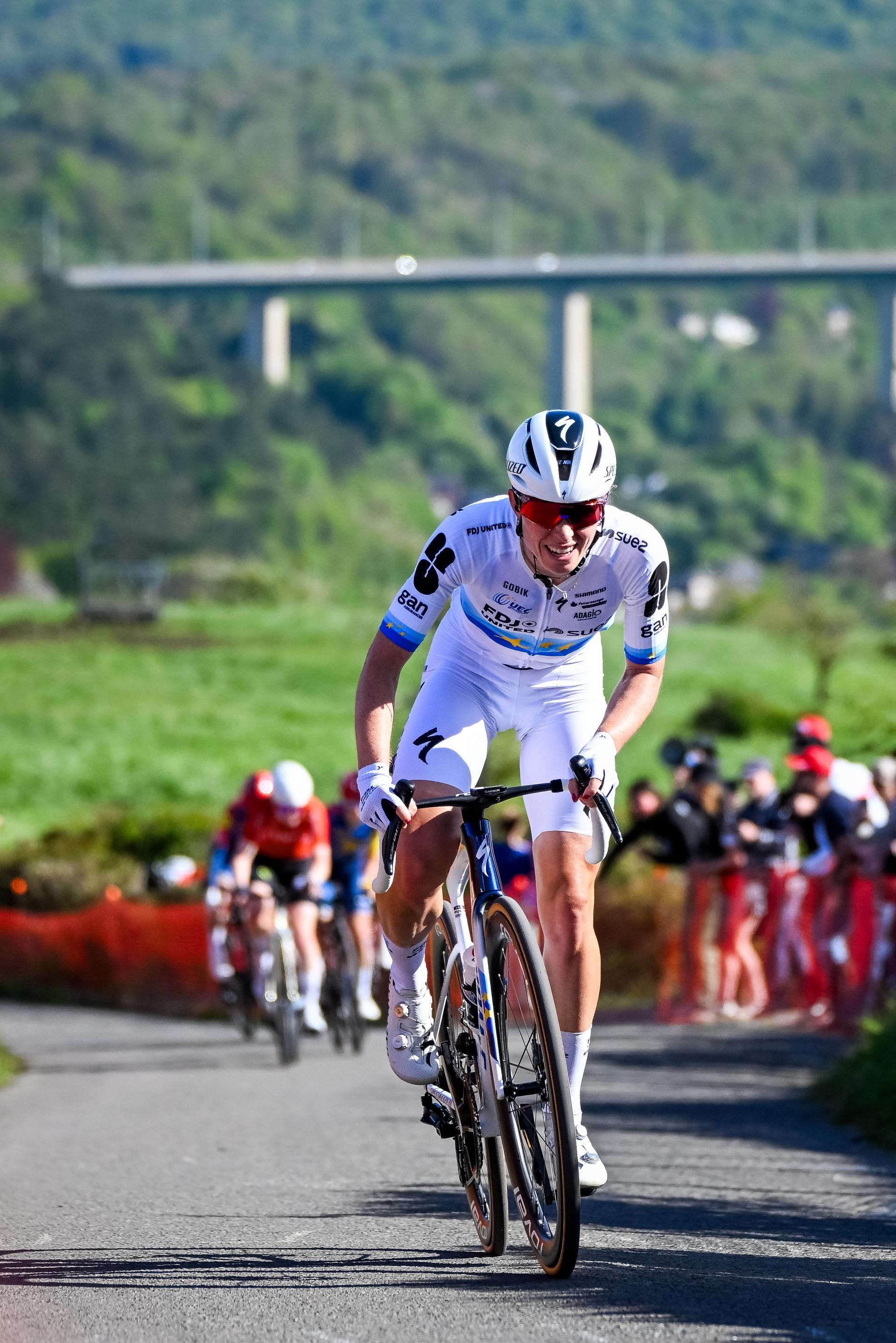 Dutch Demi Vollering of FDJ United-SUEZ pictured in action during the women elite race of the Liege-Bastogne-Liege UCI World Tour one day cycling race, 156km from Bastogne to Liege, Sunday 26 April 2026. BELGA PHOTO ELIAS ROM