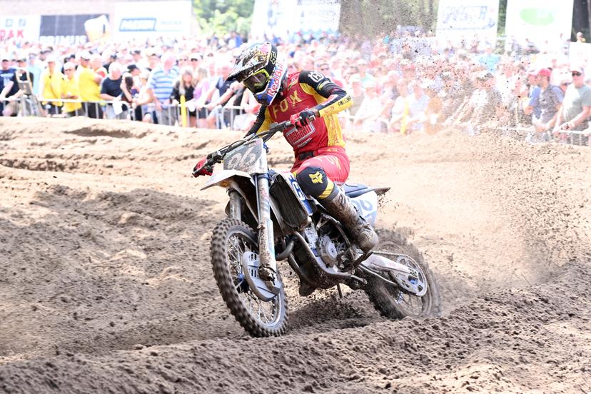 Belgian Lucas Coenen pictured in action during the Belgian Championships motocross at Keiheuvel, in Balen, Thursday 15 August 2024. BELGA PHOTO MAARTEN STRAETEMANS
