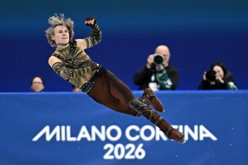 USA's Ilia Malinin competes in the figure skating men's singles short program during the Milano Cortina 2026 Winter Olympic Games at Milano Ice Skating Arena in Milan on February 10, 2026.  Gabriel BOUYS / AFP