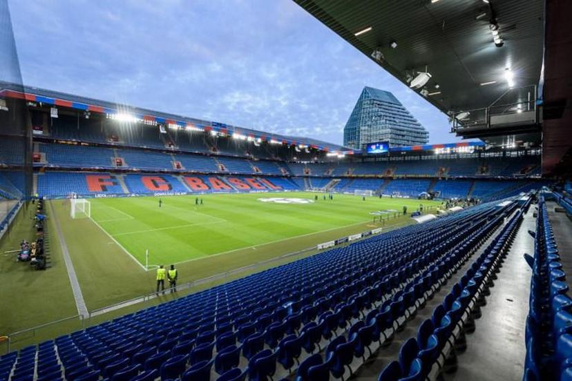A general view shows the St Jakob-Park Stadium prior to the UEFA Champions League Group A football match between FC Basel 1893 and SL Benfica on September 27, 2017 in Basel.  Fabrice COFFRINI / AFP