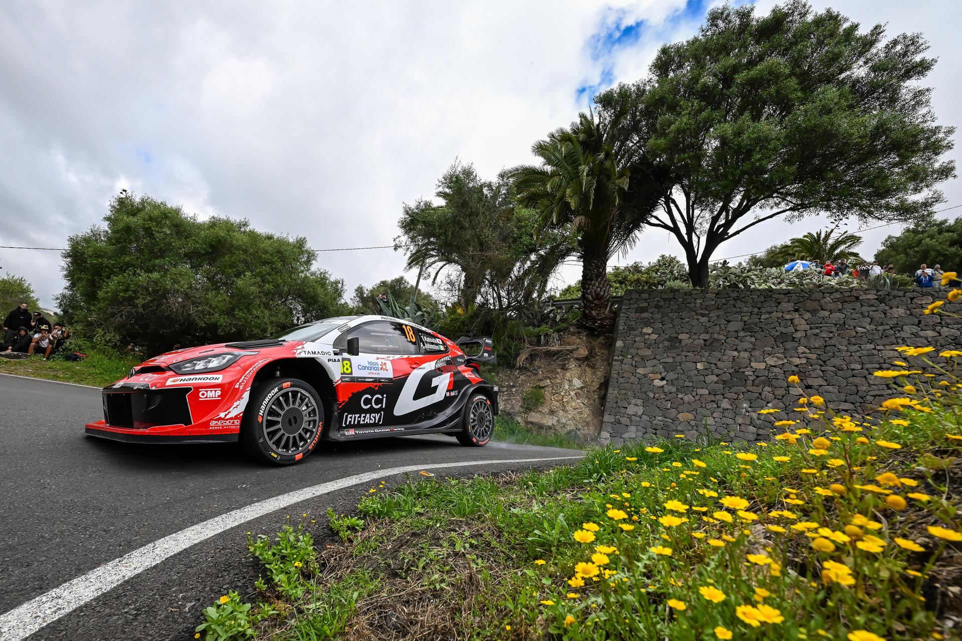 ATTENTION EDITORS - HAND OUT PICTURES - EDITORIAL USE ONLY - MANDATORY CREDIT 'TOYOTA GAZOO RACING'  This handout picture, distributed by Eric Dupain, shows Takamoto Katsuta and Aaron Johnston in Las Palmas, Spain at the Shakedown Thursday 23 April 2026.  PHOTO HANDOUT HANDOUT TOYOTA GAZOO RACING  *** Belga and Belga Editorial Board decline all responsibility regarding the content of this picture. ***