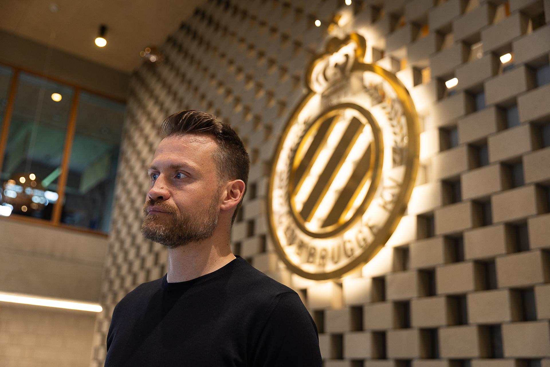 Club's goalkeeper Simon Mignolet pictured during a press conference of Belgian soccer team Club Brugge, in Knokke, on Thursday 02 April 2026. Mignolet announced his retirement at the end of the season. BELGA PHOTO JAMES ARTHUR GEKIERE