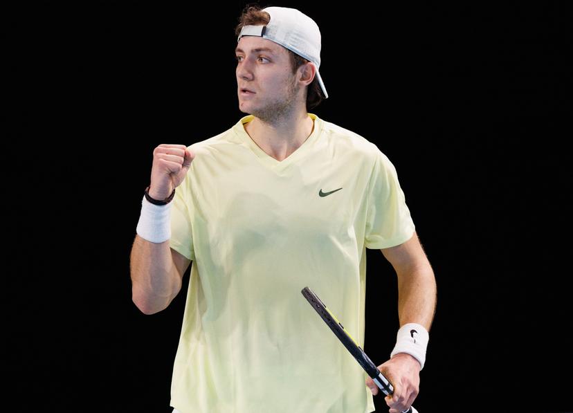 Belgian Tibo Colson pictured during a qualification game between Belgian Colson and German Squire in the men's singles at the BW Open ATP Challenger 125 tournament, in Louvain-la-Neuve, Monday 22 January 2024. THE BW Open takes place from 22 to 28 January. BELGA PHOTO BENOIT DOPPAGNE