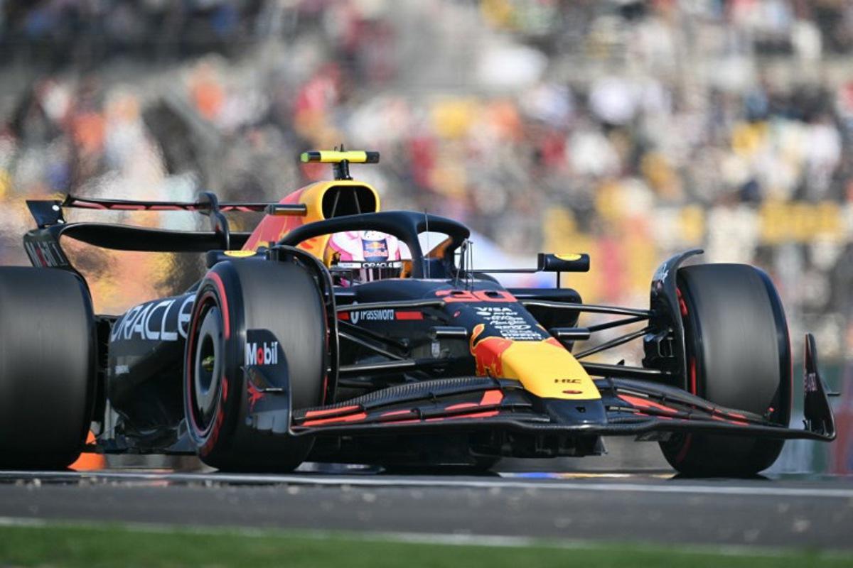 Red Bull Racing's New Zealand driver Liam Lawson drives during the qualifying session of the Formula One Chinese Grand Prix at the Shanghai International Circuit in Shanghai on March 22, 2025.  HECTOR RETAMAL / AFP