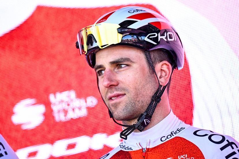 Belgian Piet Allegaert of Cofidis pictured at the start of the Kuurne-Brussels-Kuurne one day cycling race, 193 km from Kuurne to Kuurne via Brussels, Saturday 25 February 2023. BELGA PHOTO JASPER JACOBS