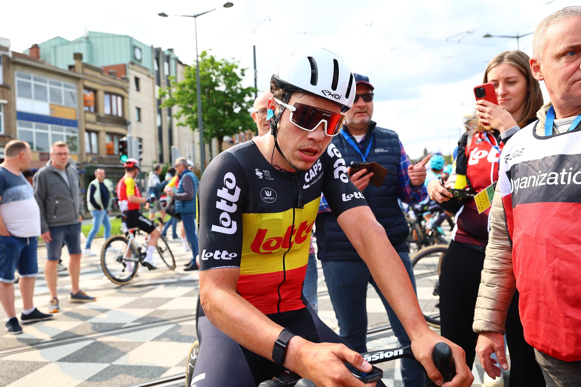 Belgian Arnaud De Lie of Lotto Cycling Team pictured after the Brussels Cycling Classic one day cycling race, 205,1 km from and to Brussels, Sunday 08 June 2025.  BELGA PHOTO DAVID PINTENS