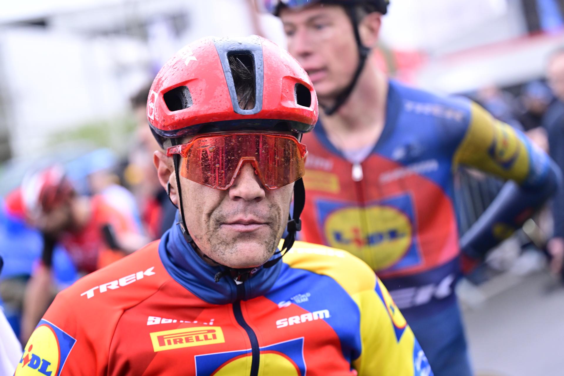 Belgian Jasper Stuyven of Lidl-Trek and pictured after the 'E3 Saxo Bank Classic' one day cycling race, 208,8 km from and to Harelbeke, on Friday 28 March 2025. BELGA PHOTO DIRK WAEM