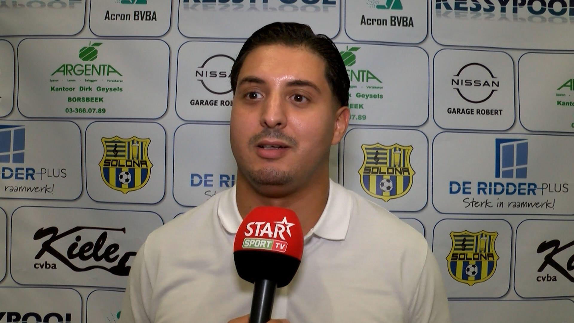 Reactie Talhaoui Adil coach GS Hoboken na 0-4 winst op Solona Ranst