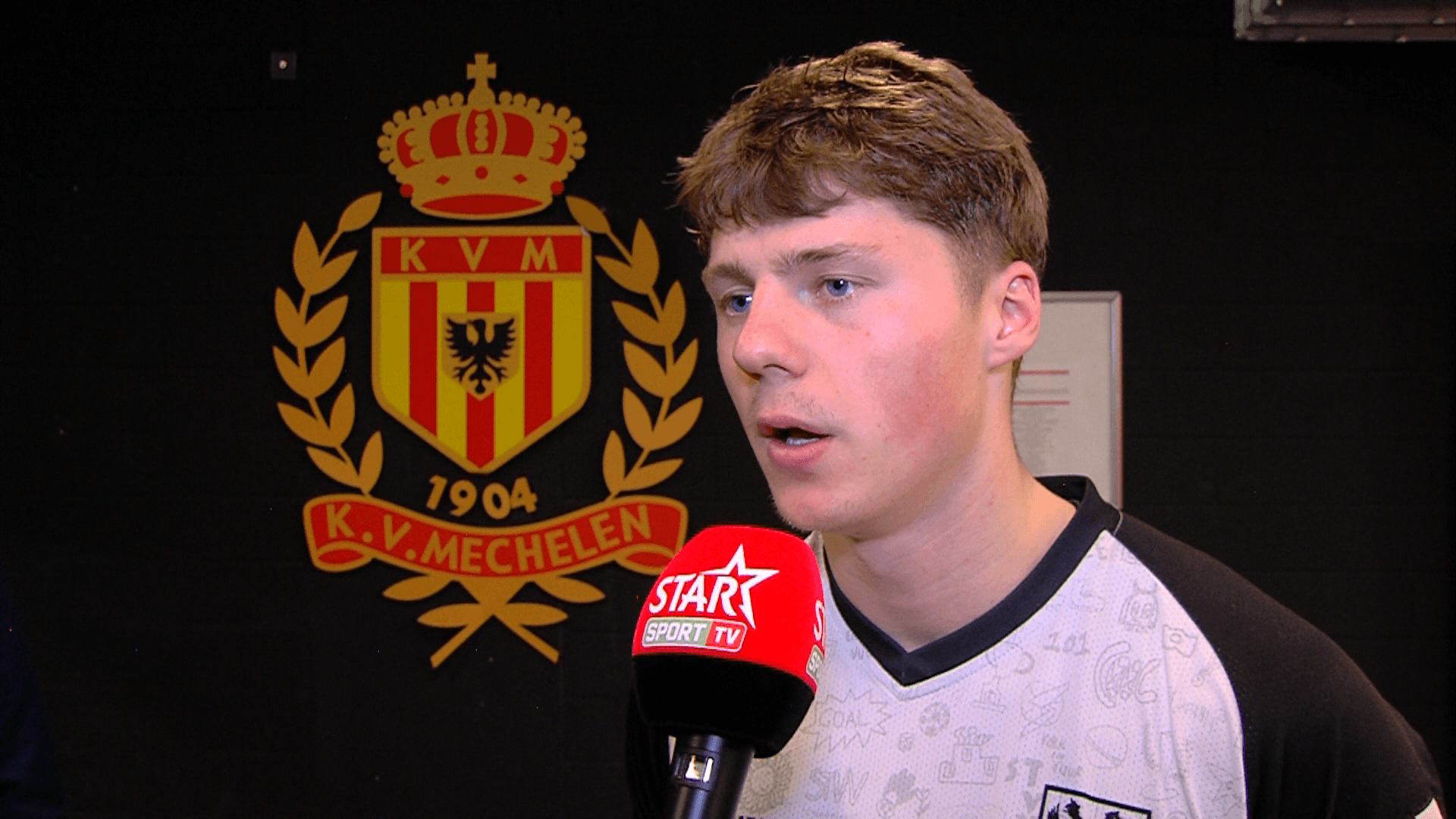 Rein Van Helden, speler STVV na de 1-1 op KV Mechelen