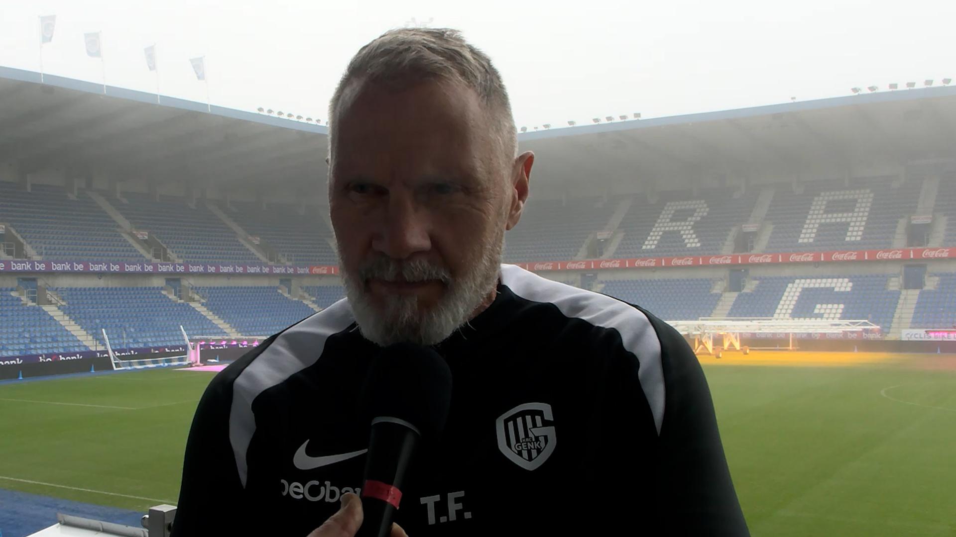 Thorsten Fink KRC Genk blikt vooruit naar KV Mechelen.