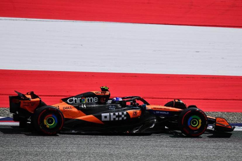 McLaren's British driver Lando Norris drives during the first practice session at the Red Bull Ring race track in Spielberg, Austria, on June 27, 2025, ahead of the Formula One Austrian Grand Prix.   Andrej ISAKOVIC / AFP