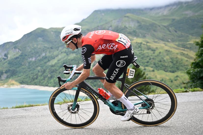 French Ewen Costiou of Arkea-B&B Hotels pictured in action during stage 19 of the 2025 Tour de France cycling race, from Albertville to La Plagne (130km), on Friday 25 July 2025 in France. The 112th edition of the Tour de France starts on Saturday 5 July in Lille, France, and will finish in Paris, France on the 27th of July.   BELGA PHOTO JASPER JACOBS