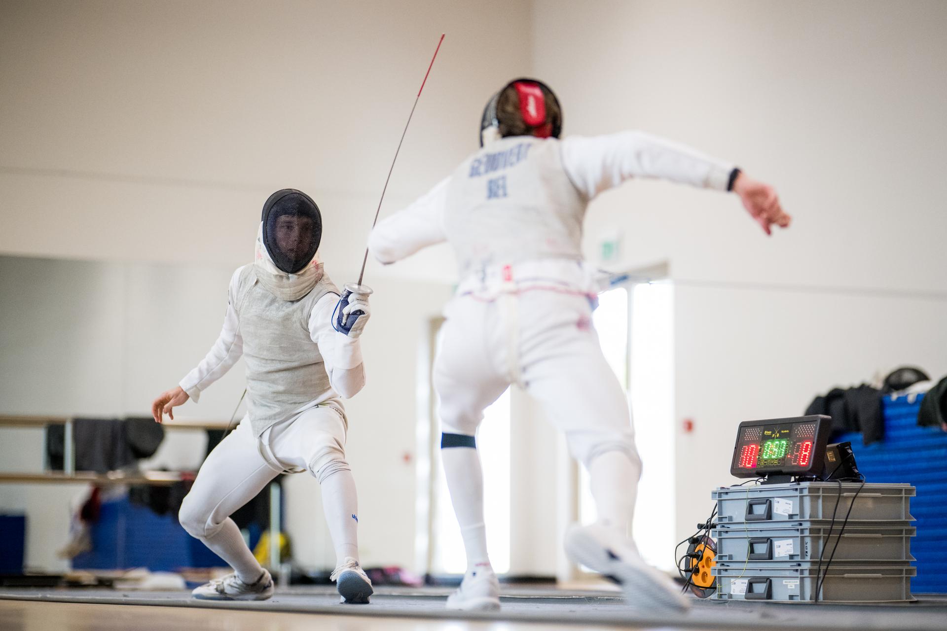 Athlete Stef Van Campenhout and Athlete Oscar Geudvert pictured during the annual winter camp of Team Belgium organized by the BOIC-COIB Belgian Olympic Committee, in Belek, Turkey, Sunday 23 November 2025. The camp takes place from 19 to 26 November and focuses on the initial preparations for the 2028 Olympic Games in Los Angeles. BELGA PHOTO JASPER JACOBS