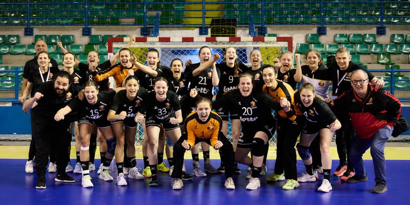 ATTENTION EDITORS - HAND OUT PICTURES - EDITORIAL USE WITH STORY ON HANDBALL ONLY - MANDATORY CREDIT ALAIN DECAMPS  Hand out pictures released by Alain Decamps shows the Black Arrows during a handball game between Belgium and Luxembourg national team, on the first phase of the qualifiers for the European Champiosnhip Women 2026, Saturday 08 March 2025 in Nicosia, Cyprus.  HAND OUT - ALAIN DECAMPS