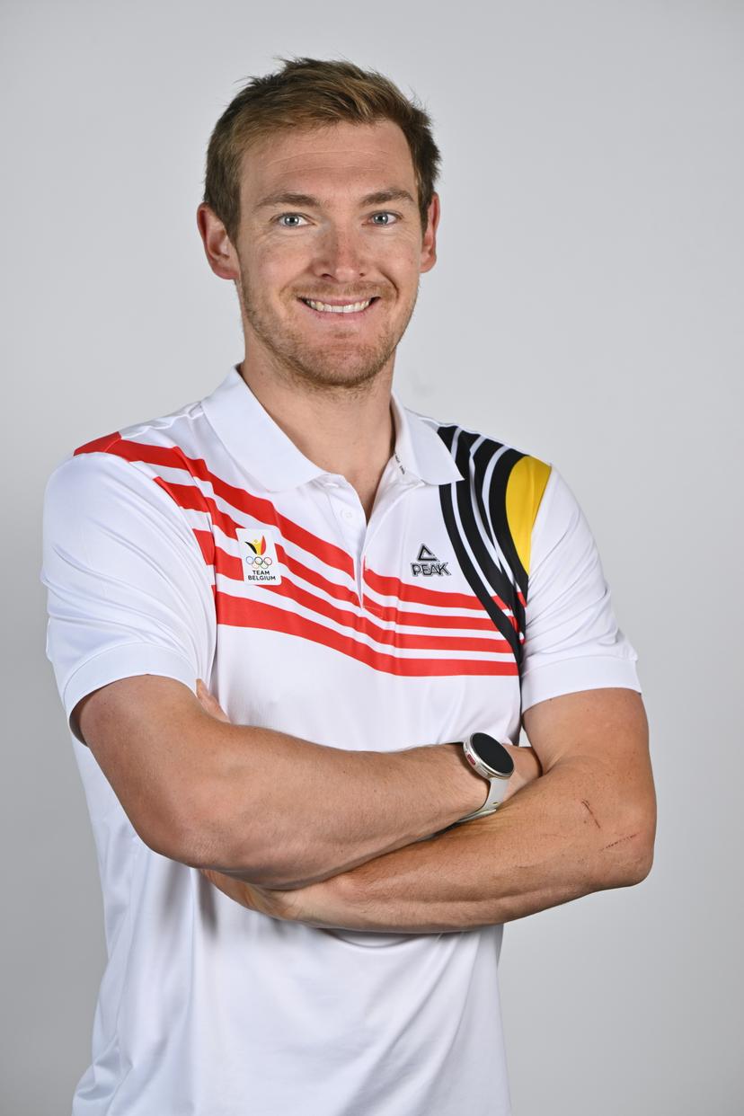 Athlete Florent Claude poses for the photographer during the annual training camp of Team Belgium (19-25/05), in Rio Maior, Portugal, Friday 23 May 2025. BELGA PHOTO ERIC LALMAND
