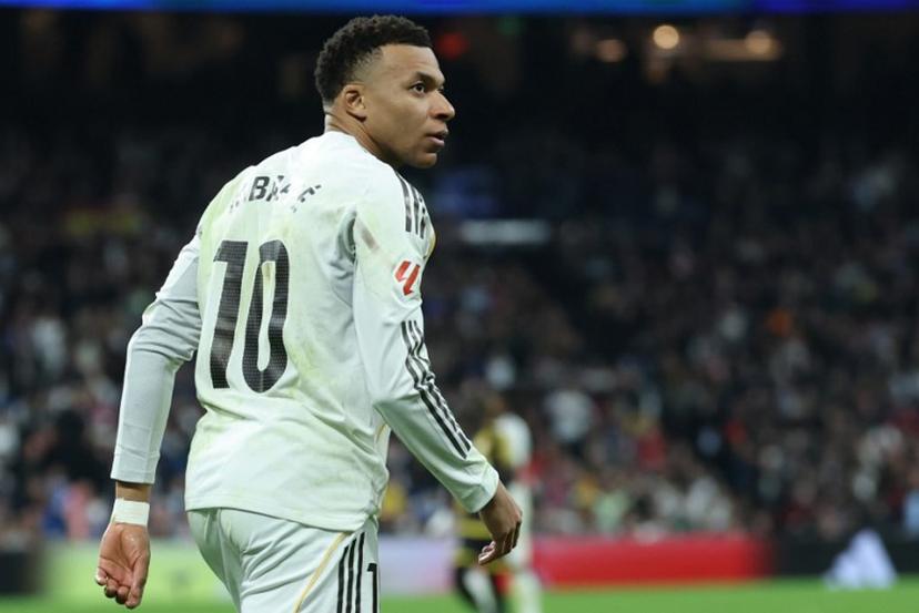 Real Madrid's French forward #10 Kylian Mbappe is pictured during the Spanish league football match between Real Madrid CF and Rayo Vallecano at the Santiago Bernabeu stadium in Madrid on February 1, 2026.  Thomas COEX / AFP