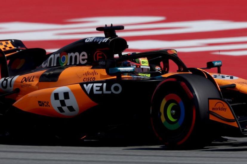McLaren's Australian driver Oscar Piastri competes in the qualification session at the Circuit de Catalunya in Montmelo, on the outskirts of Barcelona, during the Spanish Formula One Grand Prix on May 31, 2025.  Pierre-Philippe MARCOU / AFP