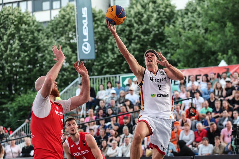Belgian Thibaut Vervoort is pictured in action during a third game in the group stage between Belgium and Poland in the group D at the Olympic qualification tournament for the 2024 Olympics, in Debrecen, Hungary, Saturday 18 May 2024. BELGA PHOTO NIKOLA KRSTIC