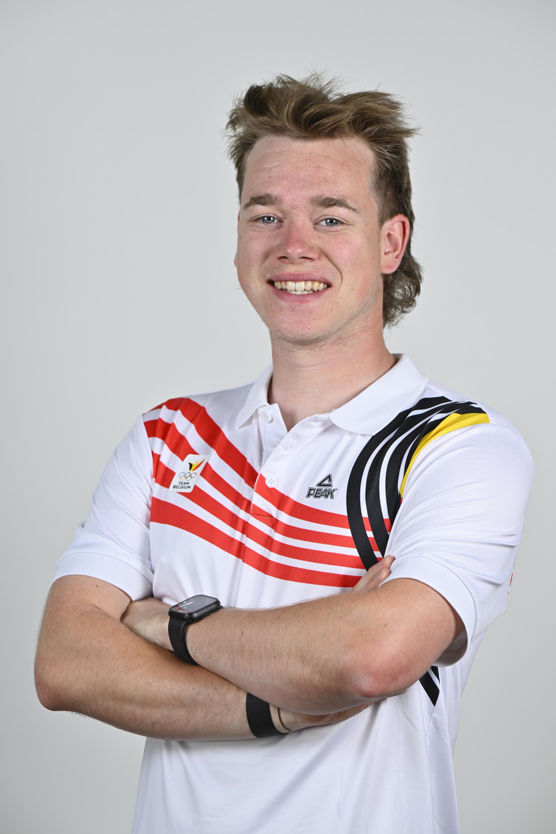 Athlete Colin Freeling poses for the photographer during the annual training camp of Team Belgium (19-25/05), in Rio Maior, Portugal, Friday 23 May 2025. BELGA PHOTO ERIC LALMAND