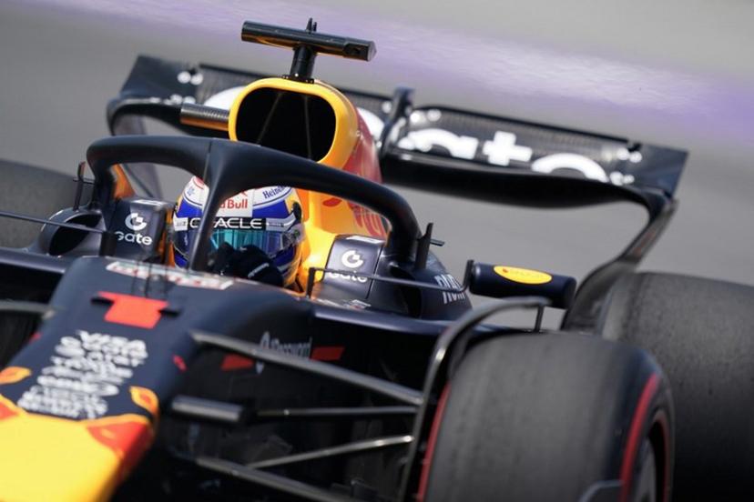 Red Bull Racing's Dutch driver Max Verstappen races during the first practice session for the 2025 Formula 1 Grand Prix du Canada at Circuit Gilles-Villeneuve in Montreal, Canada, on June 13, 2025.   Geoff Robins / AFP