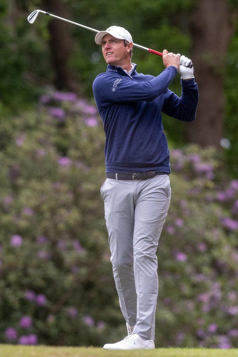 Belgian Nicolas Colsaerts is pictured in action during the 2025 Soudal Open DP World Tour golf tournament, in Schilde, Wednesday 21 May 2025. From May 22 to 25, Rinkven Golf Club in Schilde will host the fourth edition of the Soudal Open, the Belgian leg of the DP World Tour. BELGA PHOTO JONAS ROOSENS