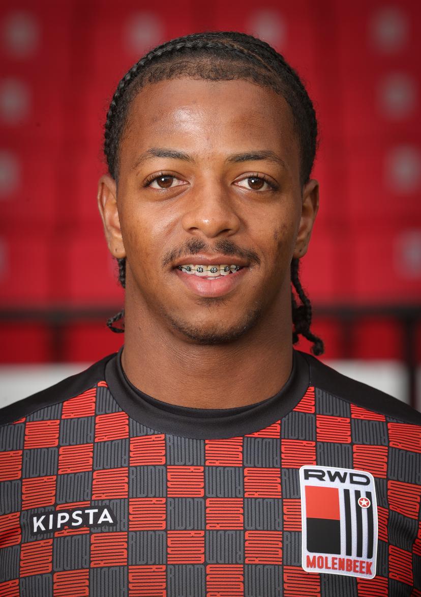 Rwdm's Enio poses for a portrait picture at the 2023-2024 season photoshoot of Belgian Jupiler Pro League team RWD Molenbeek, Wednesday 26 July 2023 in Molenbeek-Saint-Jean - Sint-Jans-Molenbeek, Brussels. BELGA PHOTO VIRGINIE LEFOUR