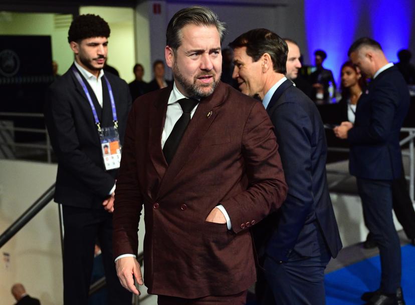 RBFA sports director Vincent Mannaert pictured during the draw of the league phase for the 26/27 edition of the Nations League soccer tournament, on Thursday 12 February 2026 in Brussels. BELGA PHOTO DIRK WAEM