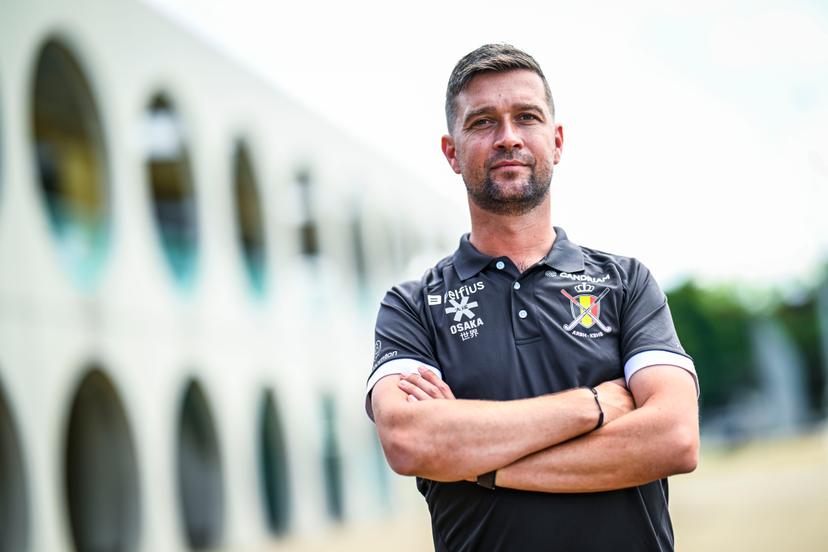 Belgium's head coach Rein van Eijk poses for the photographer after a press briefing with the Belgian Red Panthers Belgium's national women's hockey team on the European Championships in Mönchengladbach, Germany (08-17/08) on Thursday 17 July 2025 in Antwerp. Coach van Eijk will assess the preparation of his team to date, comment on their selection and give a preface to the Euro 2025. BELGA PHOTO TOM GOYVAERTS