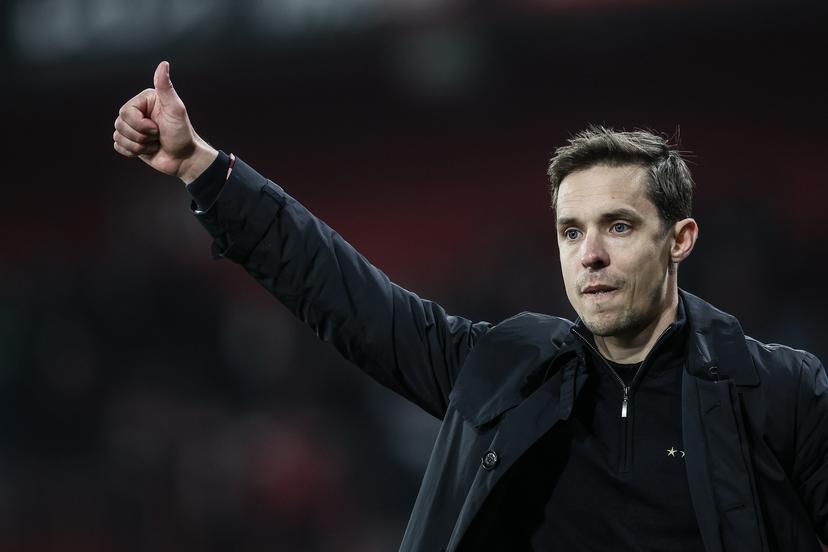 Anderlecht's head coach David Hubert pictured during a soccer match between Standard de Liege and RFC Anderlecht, Sunday 02 March 2025 in Liege, on day 28 of the 2024-2025 season of the 'Jupiler Pro League' first division of the Belgian championship. BELGA PHOTO BRUNO FAHY