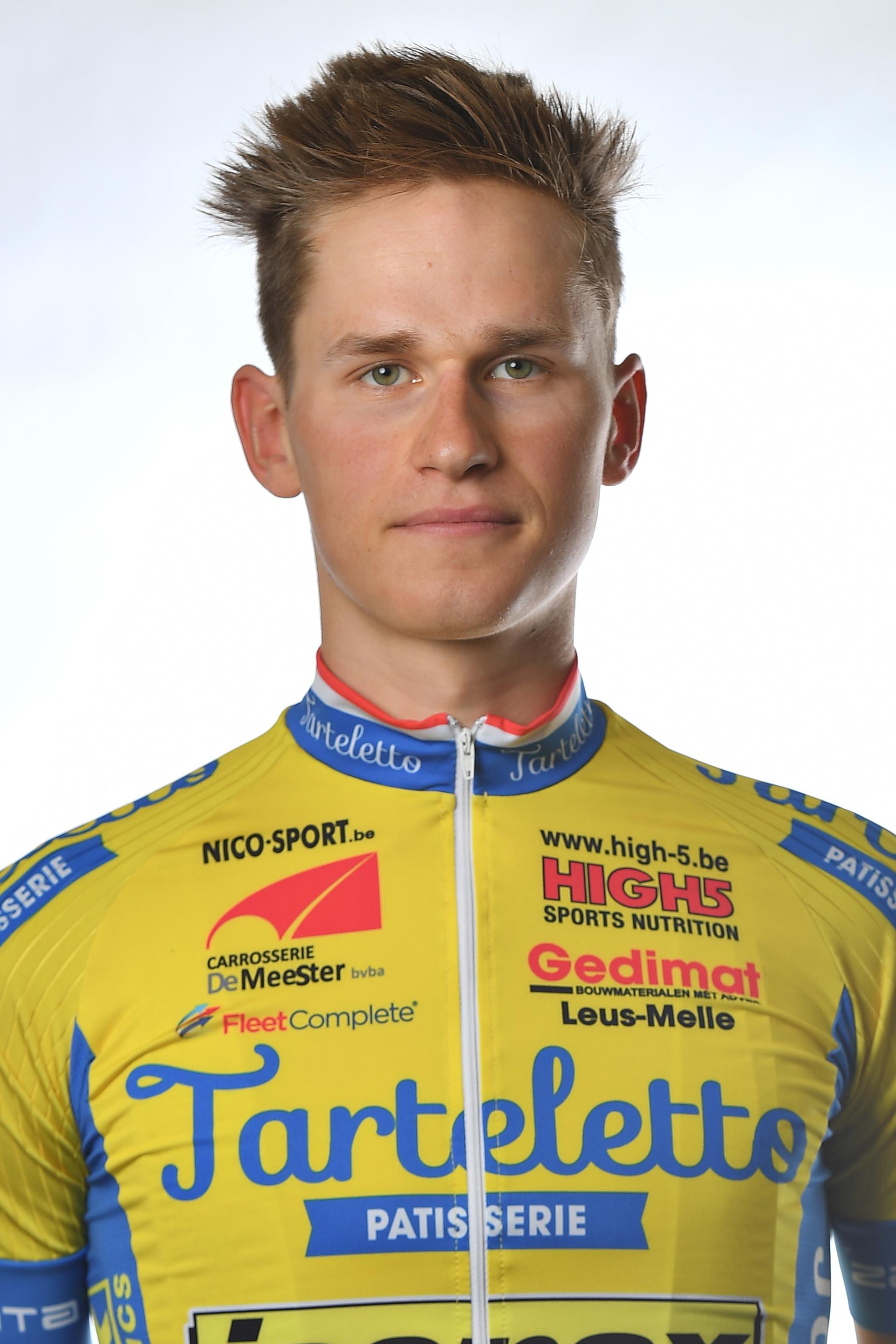 Belgian Michiel Stockman poses for the photographer during a portrait session ahead of the Baloise Belgium Tour cycling race, Tuesday 22 May 2018 in Buggenhout. BELGA PHOTO DAVID STOCKMAN
