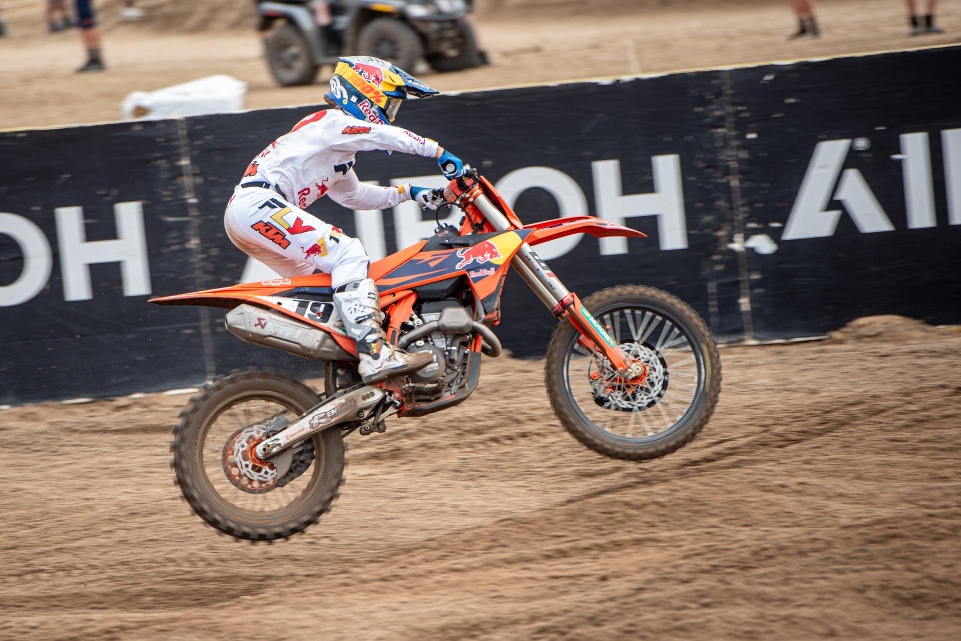 Belgium's Sacha Coenen pictured in action during the motocross MX2 Grand Prix Flanders, race 15/20 of the FIM Motocross World Championship, Sunday 03 August 2025 in Lommel. BELGA PHOTO JONAS ROOSENS