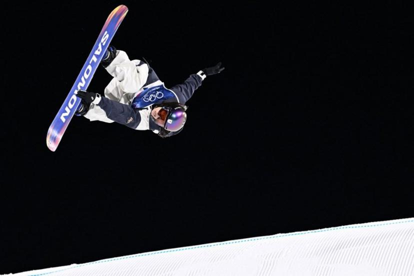 Japan's Kokomo Murase competes in the snowboard women's big air final run 1 during the Milano Cortina 2026 Winter Olympic Games at Livigno Snow Park, in Livigno (Valtellina), on February 9, 2026.  Kirill KUDRYAVTSEV / AFP