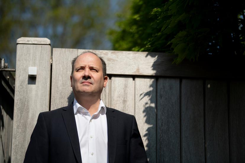 Former Belgian footballer Henk Mariman  pictured during a photoshoot in Sint-Martens-Latem, Friday 17 April 2020. BELGA PHOTO CHRISTOPHE KETELS
