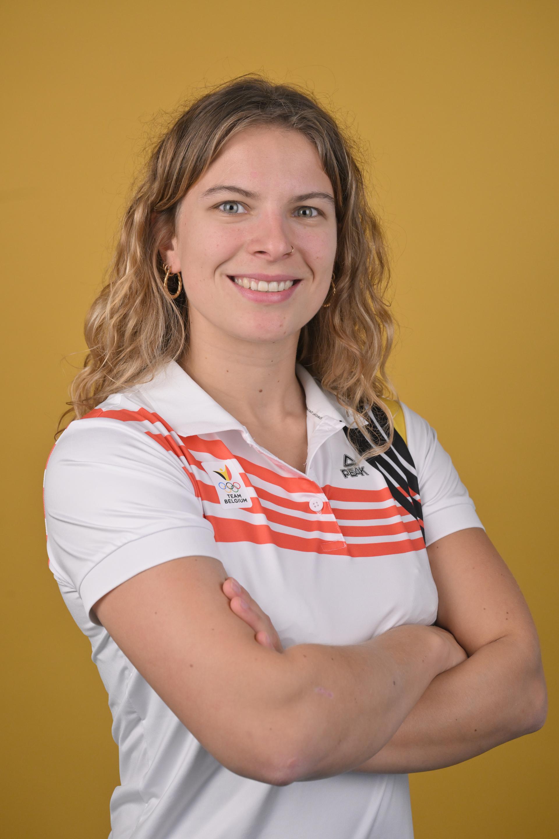 Belgian athlete Mazarine Guilbert poses for the photographer during the annual stage of Team Belgium (13-20/11), in Belek, Turkey, Friday 15 November 2024, BELGA PHOTO ERIC LALMAND