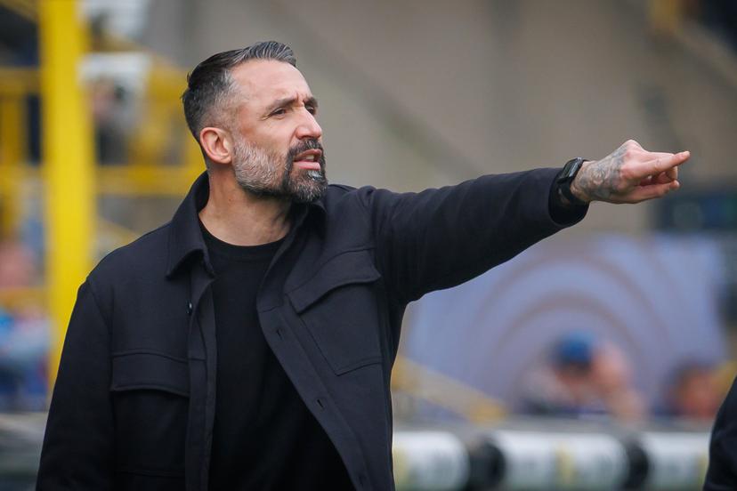 Anderlecht's interim coach Jeremy Taravel pictured during a soccer match between Club Brugge and RSC Anderlecht, Sunday 08 March 2026 in Brugge, on day 28 (out of 30) of the 2025-2026 'Jupiler Pro League' first division of the Belgian championship. BELGA PHOTO KURT DESPLENTER