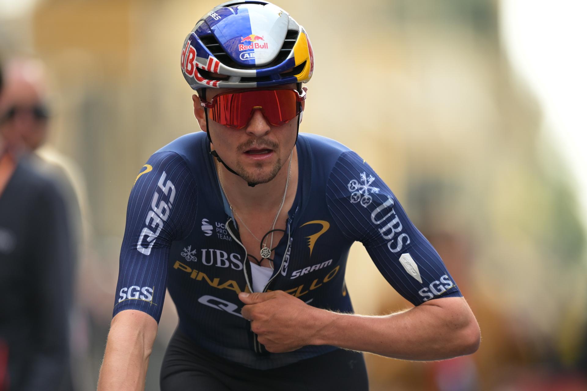 British Tom Pidcock of Pinarello Q36.5 Pro Cycling Team pictured after finishing second at the 'Milano-Sanremo' one day cycling race for men, 298km from Milan to San Remo, Italy, Saturday 21 March 2026. BELGA PHOTO DAVID PINTENS