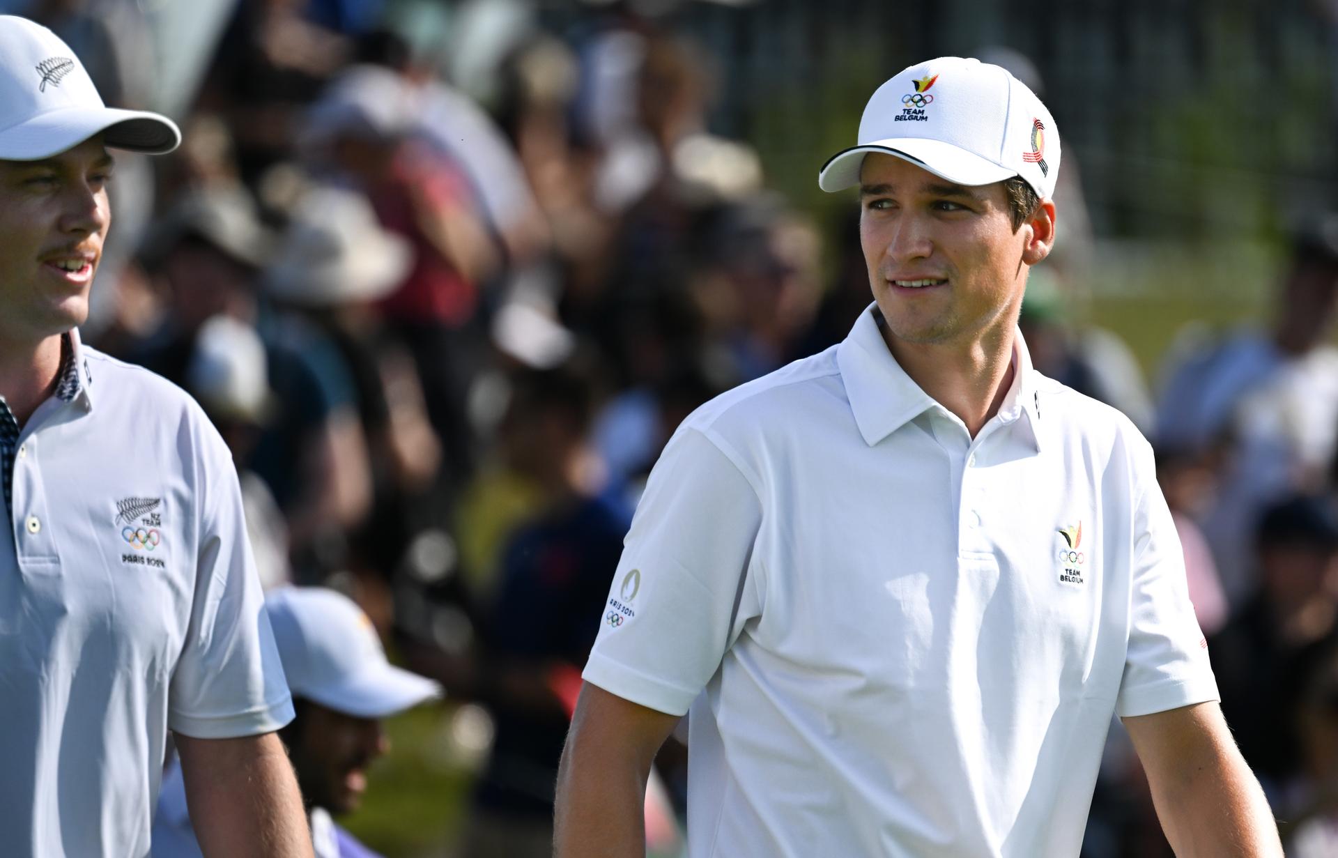 Belgian golfer Adrien Dumont de Chassart pictured during the men's Men's stroke play golf competition at the Paris 2024 Olympic Games, on Thursday 01 August 2024 in Paris, France. The Games of the XXXIII Olympiad are taking place in Paris from 26 July to 11 August. The Belgian delegation counts 165 athletes competing in 21 sports. BELGA PHOTO ANTHONY BEHAR   **  ** *** BENELUX ONLY ***