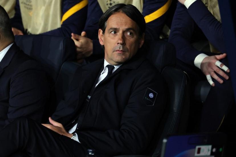 Inter Milan's Italian coach Simone Inzaghi is pictured before the UEFA Champions League semi final first leg football match between FC Barcelona and Inter Milan at the Estadi Olimpic Lluis Companys in Barcelona on April 30, 2025.  LLUIS GENE / AFP