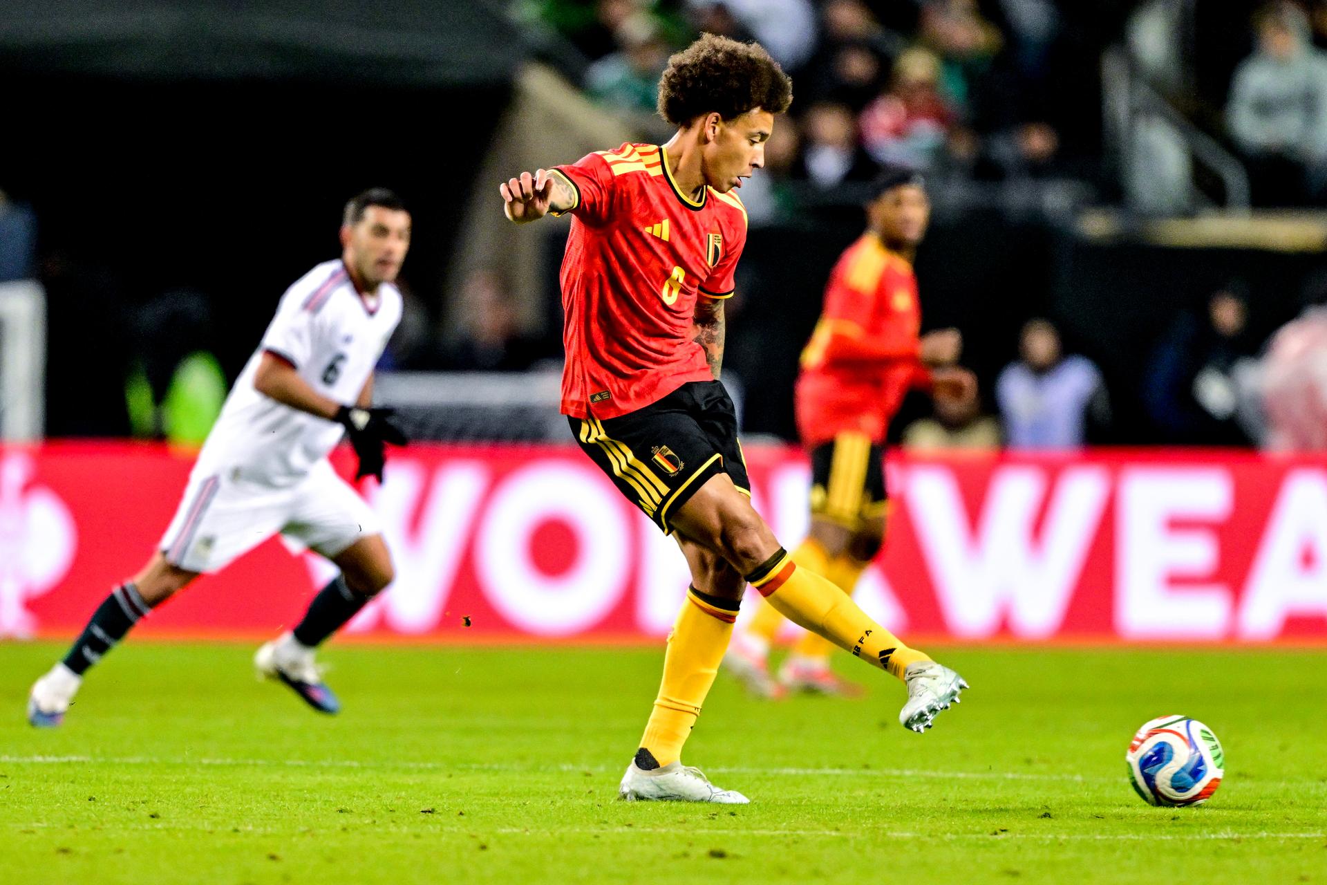 Belgium's Axel Witsel pictured during a friendly soccer game between the Mexican national team and Belgian national soccer team Red Devils in Chicago, on Wednesday 01 April 2026, in preparation for the 2026 World Cup. BELGA PHOTO DIRK WAEM