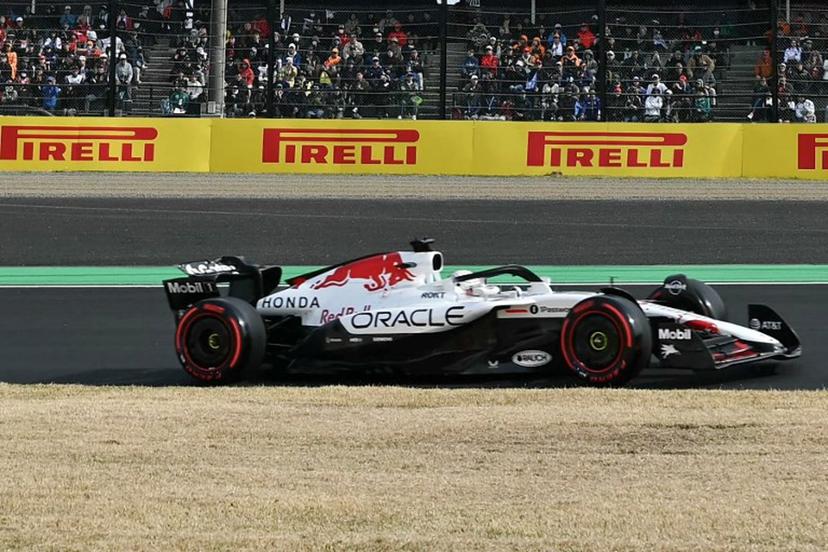 Red Bull Racing's Dutch driver Max Verstappen drives during the qualifying session of the Formula One Japanese Grand Prix at the Suzuka circuit in Suzuka, Mie prefecture on April 5, 2025.  MOHD RASFAN / AFP
