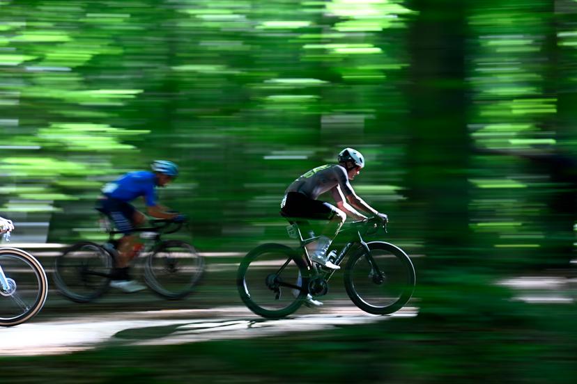 Illustration picture shows the elite race at the European and Belgian Gravel Championships, Sunday 01 October 2023, in Heverlee, Leuven. BELGA PHOTO JASPER JACOBS