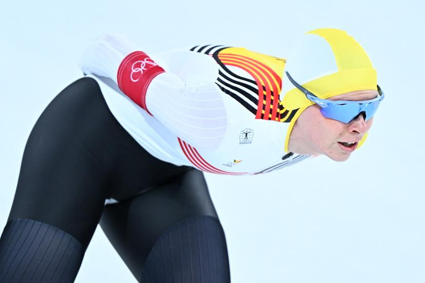 Belgian speed skater Sandrine Tas pictured in action during the Women's 3000m speed skating race on the first day of the Milano Cortina 2026 Olympic Winter Games, on Saturday 07 February 2026 in Milan, Italy. The XXV Winter Olympics take place from 6 to 22 February 2026 in Italy. BELGA PHOTO JASPER JACOBS