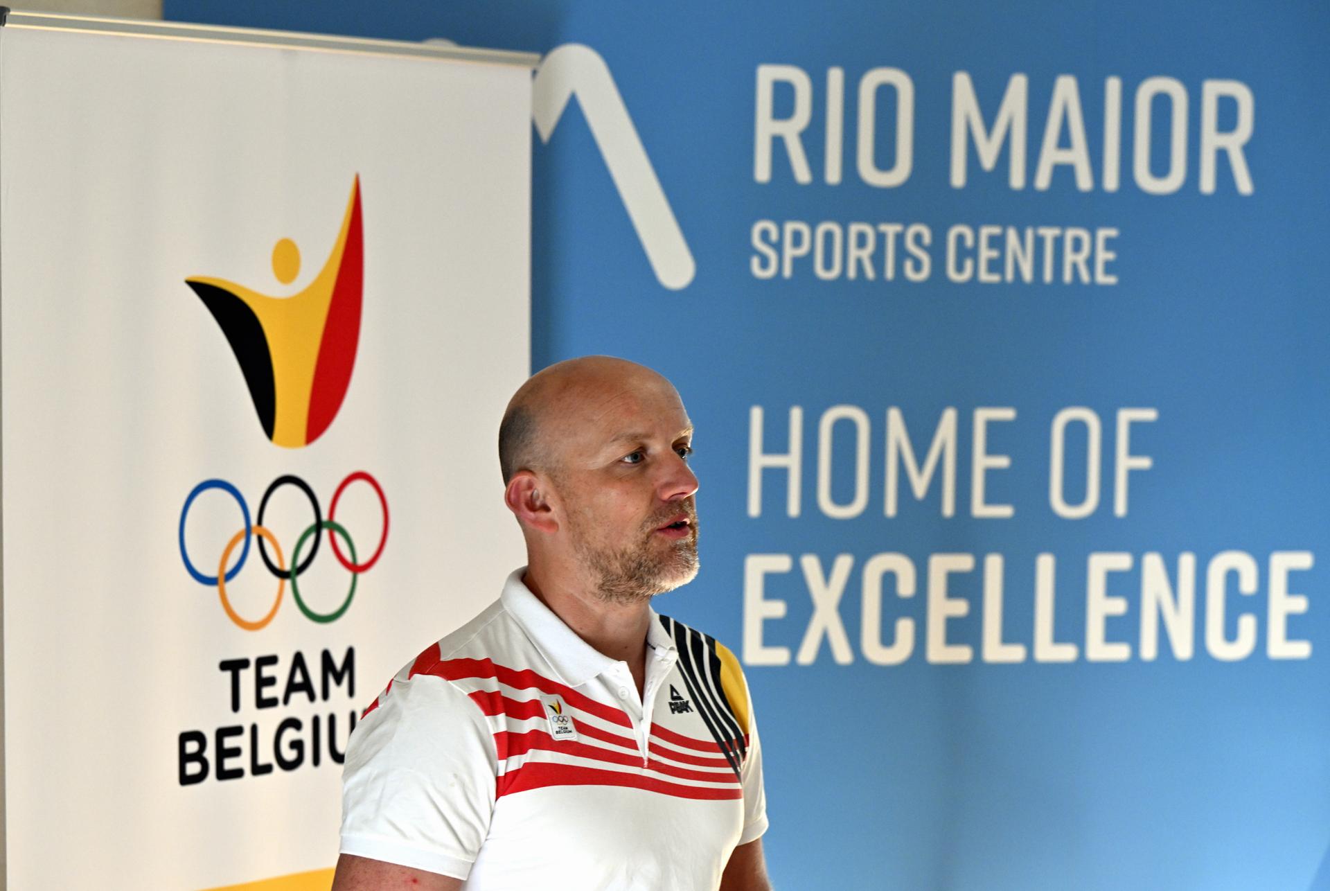 General Official Olav Spahl pictured during the annual stage of Team Belgium (19-25/05), in Rio Maior, Portugal, Monday 19 May 2025, BELGA PHOTO ERIC LALMAND