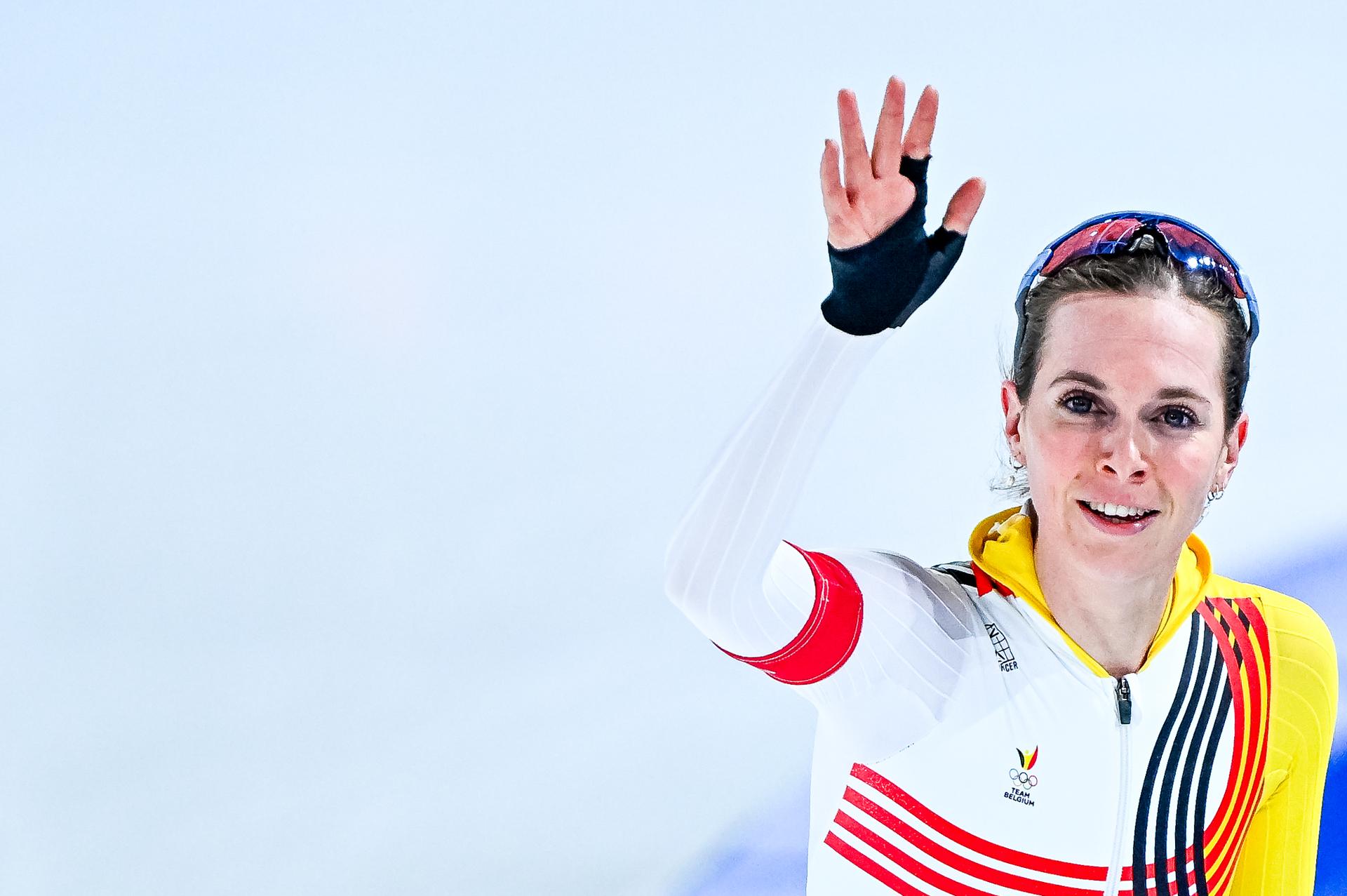 Belgian speed skater Sandrine Tas pictured in action during the Women's 3000m speed skating race on the first day of the Milano Cortina 2026 Olympic Winter Games, on Saturday 07 February 2026 in Milan, Italy. The XXV Winter Olympics take place from 6 to 22 February 2026 in Italy. BELGA PHOTO JASPER JACOBS