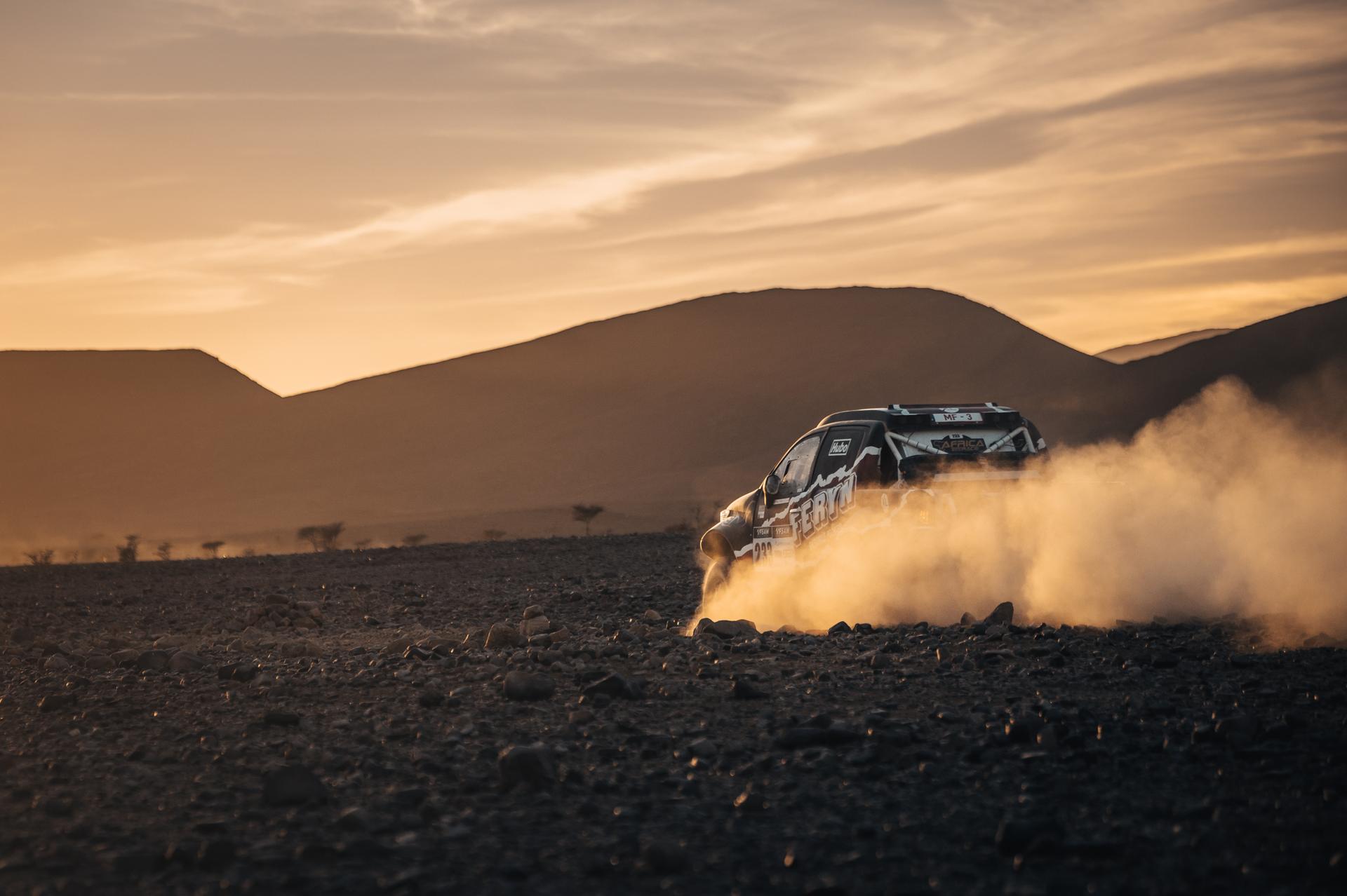 ATTENTION EDITORS - HAND OUT PICTURES - EDITORIAL USE ONLY - MANDATORY CREDIT: 'ALESSIO CORRADINI'  Hand out pictures released by Eric Dupain shows  Koen Wauters and Tom De Leeuw during stage 2 of the 2026 Africa Eco Race rally race in Baousaid, Morocco, on Wednesday 28 January 2026.  *** Belga and Belga Editorial Board decline all responsibility regarding the content of this picture. *** PHOTO HAND OUT - ALESSIO CORRADINI