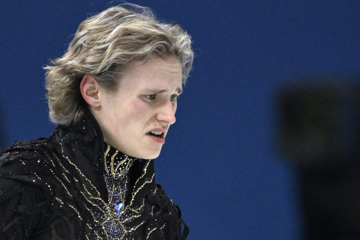 USA's Ilia Malinin reacts after competing in the figure skating men's singles free skating final during the Milano Cortina 2026 Winter Olympic Games at Milano Ice Skating Arena in Milan on February 13, 2026.  WANG Zhao / AFP