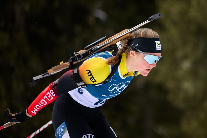 260211 Maya Cloetens of Belgium competes in women's biathlon 15 km individual during day 5 of the 2026 Winter Olympics on February 11, 2026 in Anterselva.  Photo: Mathias Bergeld / BILDBYRÅN / kod MB / JM0789 skidskytte biathlon skiskyting olympic games olympics winter olympics os ol olympiska spel vinter-os olympiske leker milano cortina 2026 milan cortina 2026 milano cortina 2026 olympic games milano cortina 2026 winter olympic games milano cortina-os milano cortina-ol vinter-ol 5 bbeng individual 15 km dam women kvinner *** BENELUX ONLY ***