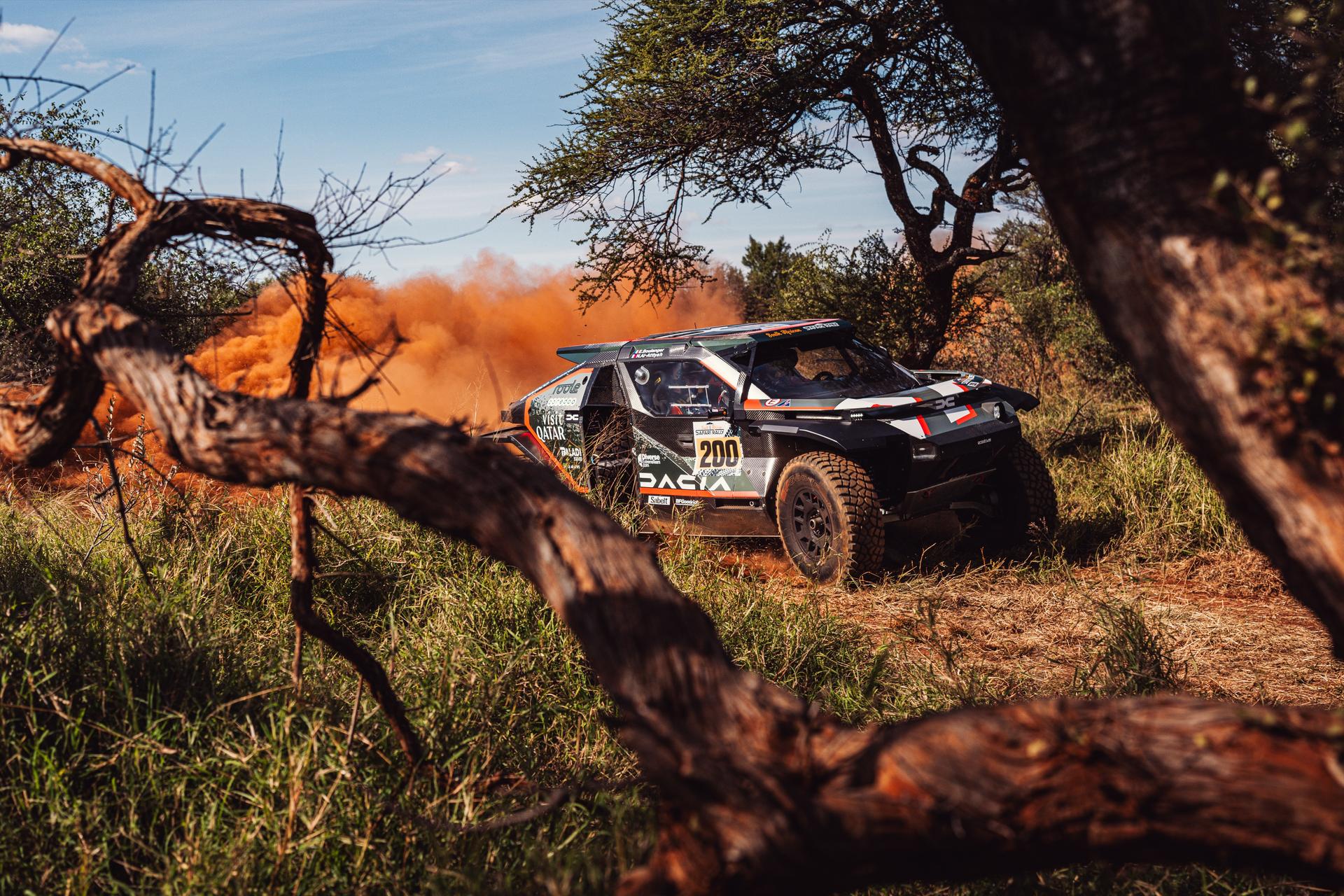 ATTENTION EDITORS - HAND OUT PICTURES - EDITORIAL USE ONLY - MANDATORY CREDIT 'THE DACIA SANDRIDERS'  This handout picture, distributed by Eric Dupain, shows Nasser Al-Attiyah and Edouard Boulanger during the South African Safari Rallyn in Sun City, South Africa, on Monday 19 May 2025.  BELGA PHOTO HANDOUT THE DACIA SANDRIDERS